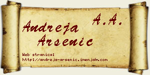 Andreja Arsenić vizit kartica